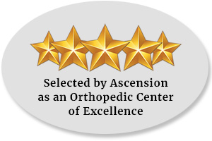 selected by Ascension as an orthopedic center of excellence icon